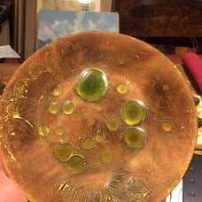 Vintage enamel handcrafted platter