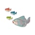 B. Studios Four Chalkware Anthropomorphic Vintage MCM Kitschy Fish Wall Decor