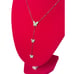 Three Butterfly Necklace 925 sterling silver Cubic Zirconia Drop Down Y