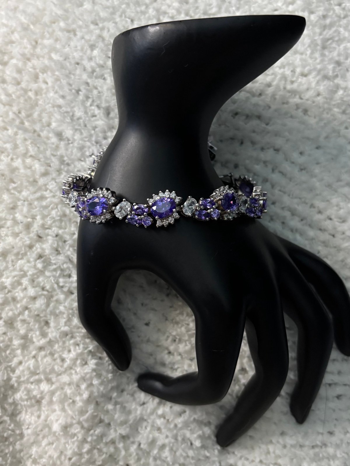 Suzanne Somers Purple CZ Sterling Silver Bracelet