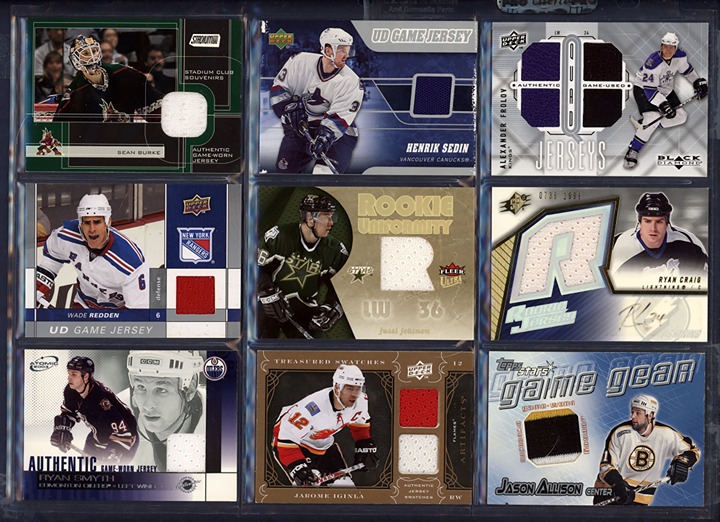 NHL Hockey Jerseys Cards