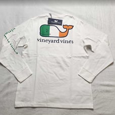 New boys M (12-14) Vineyard Vines Irish flag whale long sleeve pocket tee