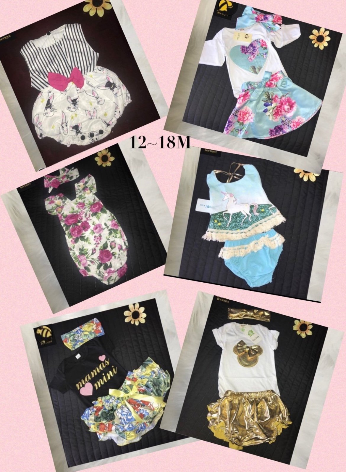 Baby Girl 12-18M clothing lot