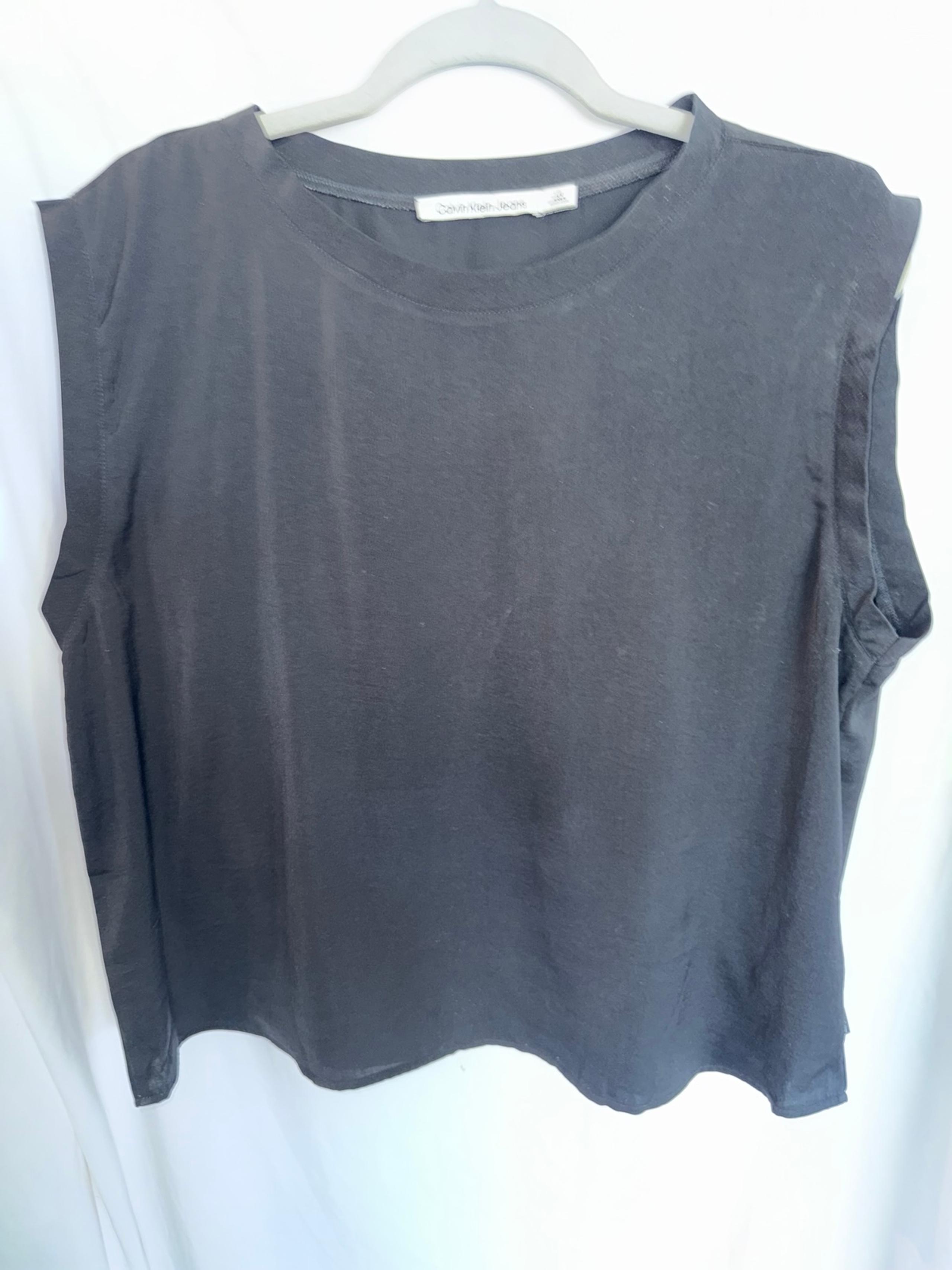 Women’s Black Sleeveless Top, Calvin Klein Jeans, Size Large