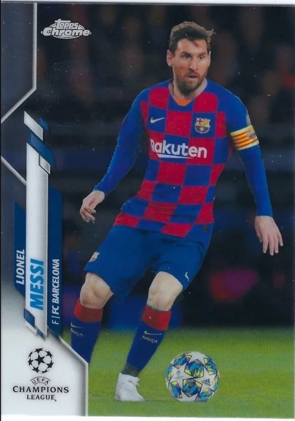(2019-20 Topps Chrome UEFA Champions #1 Lionel Messi