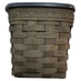 Longaberger Tall Tissue Basket with Lid Deep Brown Rare 2006 DW Signature