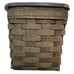 Longaberger Tall Tissue Basket with Lid Deep Brown Rare 2006 DW Signature