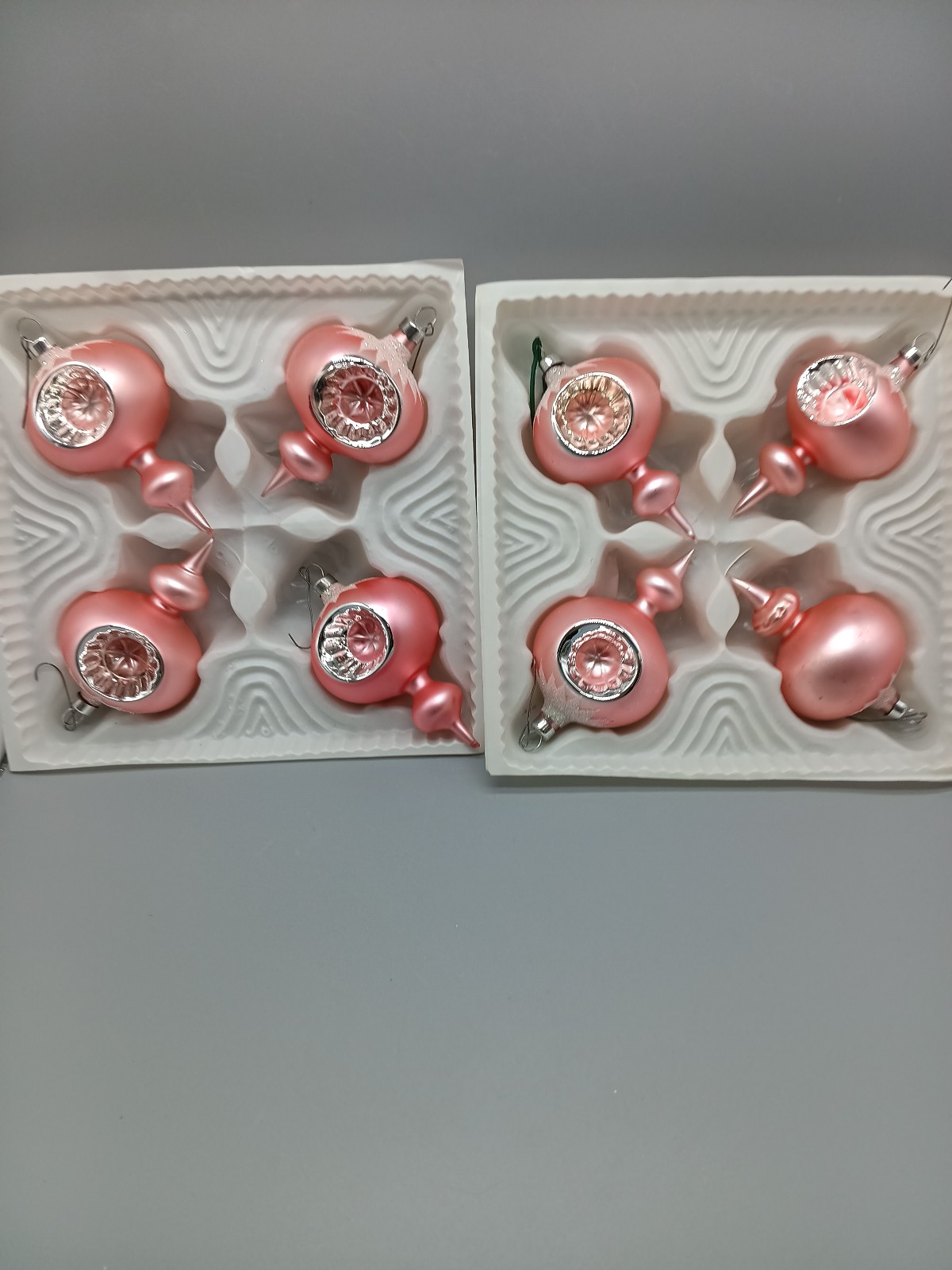 Bradford Novelties Pretty in Pink Hand Decorated Ornaments. SET OF 8