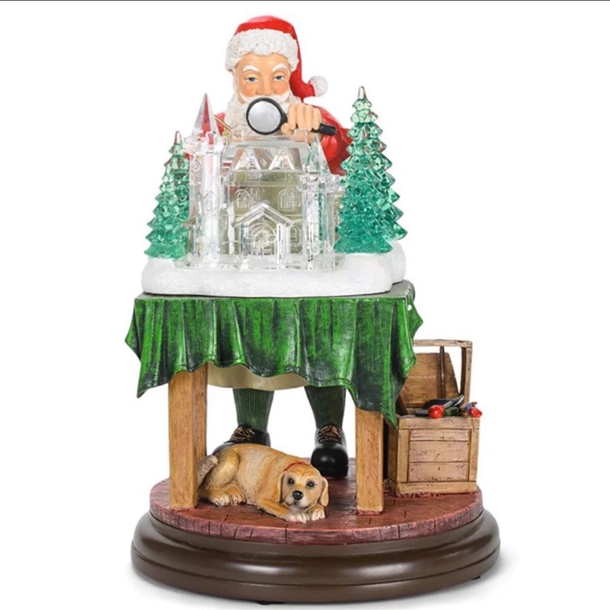 Roman Toymaker Santa Ice Castle Musical Tabletop
