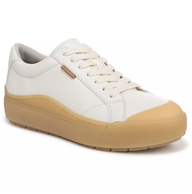 NWT Dr. Scholl's Time Off Women's Platform Sneakers White Gum Size: 11