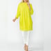 IC by Connie K Boat Neck Stand Collar Balloon Top Acid Neon Yellow Size Large