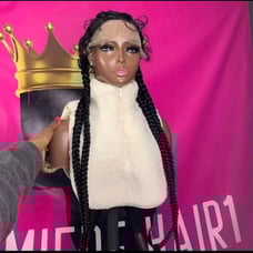 18inch 4 Braid Cornrow Lace Front Hair Wig