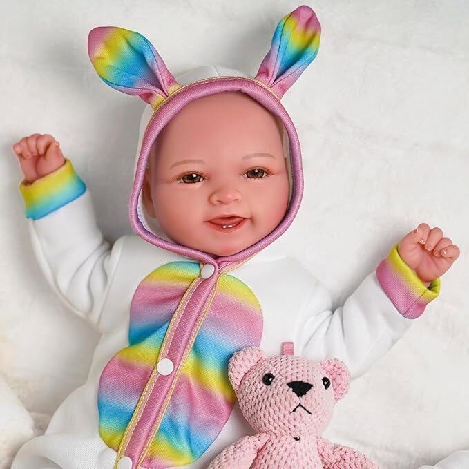 BABESIDE 17-Inch Soft Body Realistic-Baby Doll Cute Smiling Real Life Baby Dolls