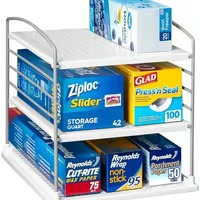 NEW Adjustable Box Organizer for Foil Wrap and Kitchen Cabinet Storage,