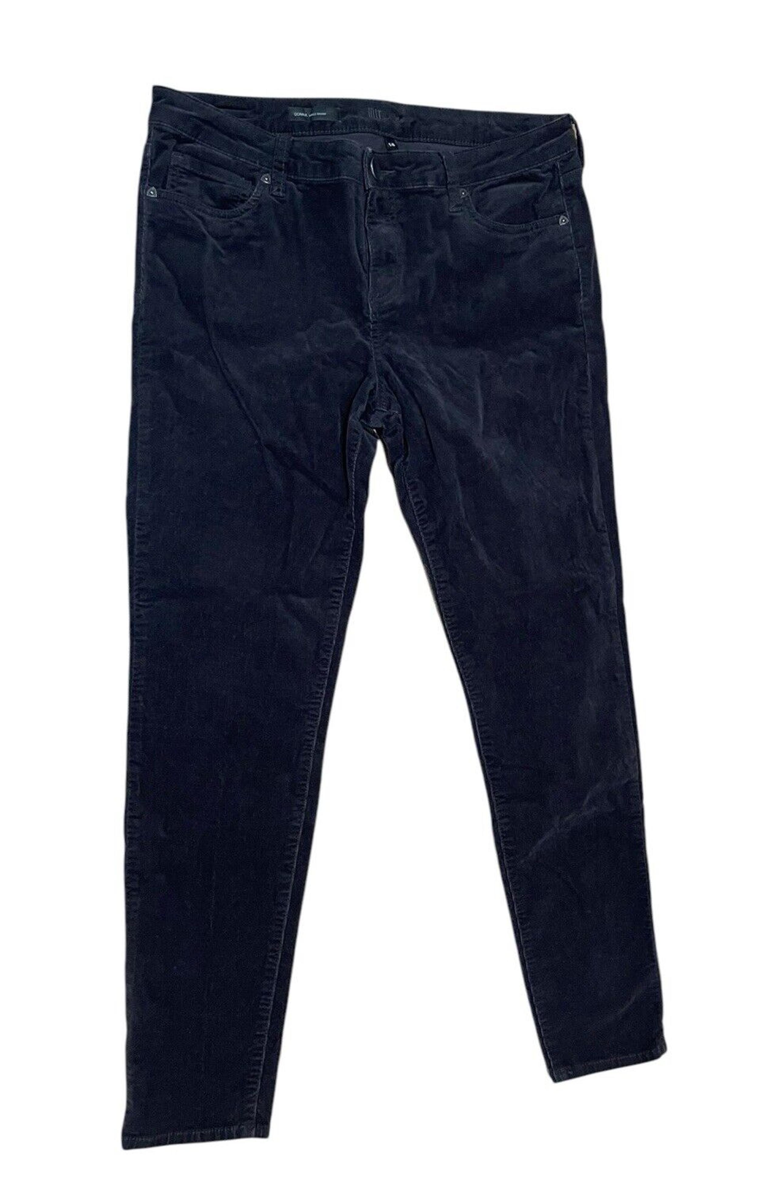 KUT From The Kloth Corduroy Pants Donna Skinny Women's 14 Grey Stretch / 34x30