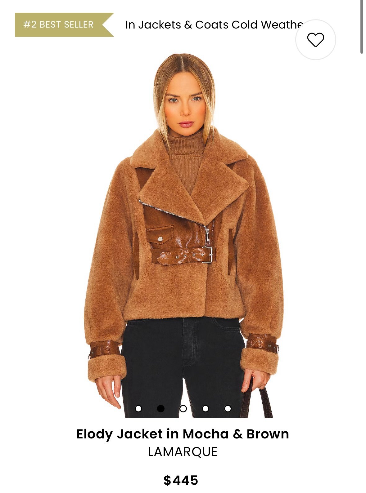 LAMARQUE Elody Jacket in Mocha and Brown