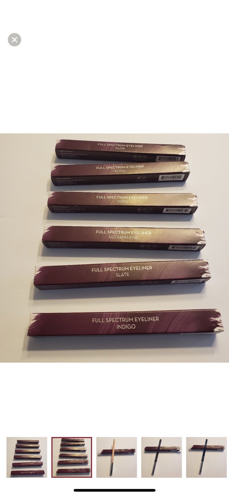 EYELINER 6 colours by (makeup geek )