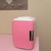 Mini Fridge for Bedroom Car, Office Desk Pink