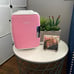 Mini Fridge for Bedroom Car, Office Desk Pink