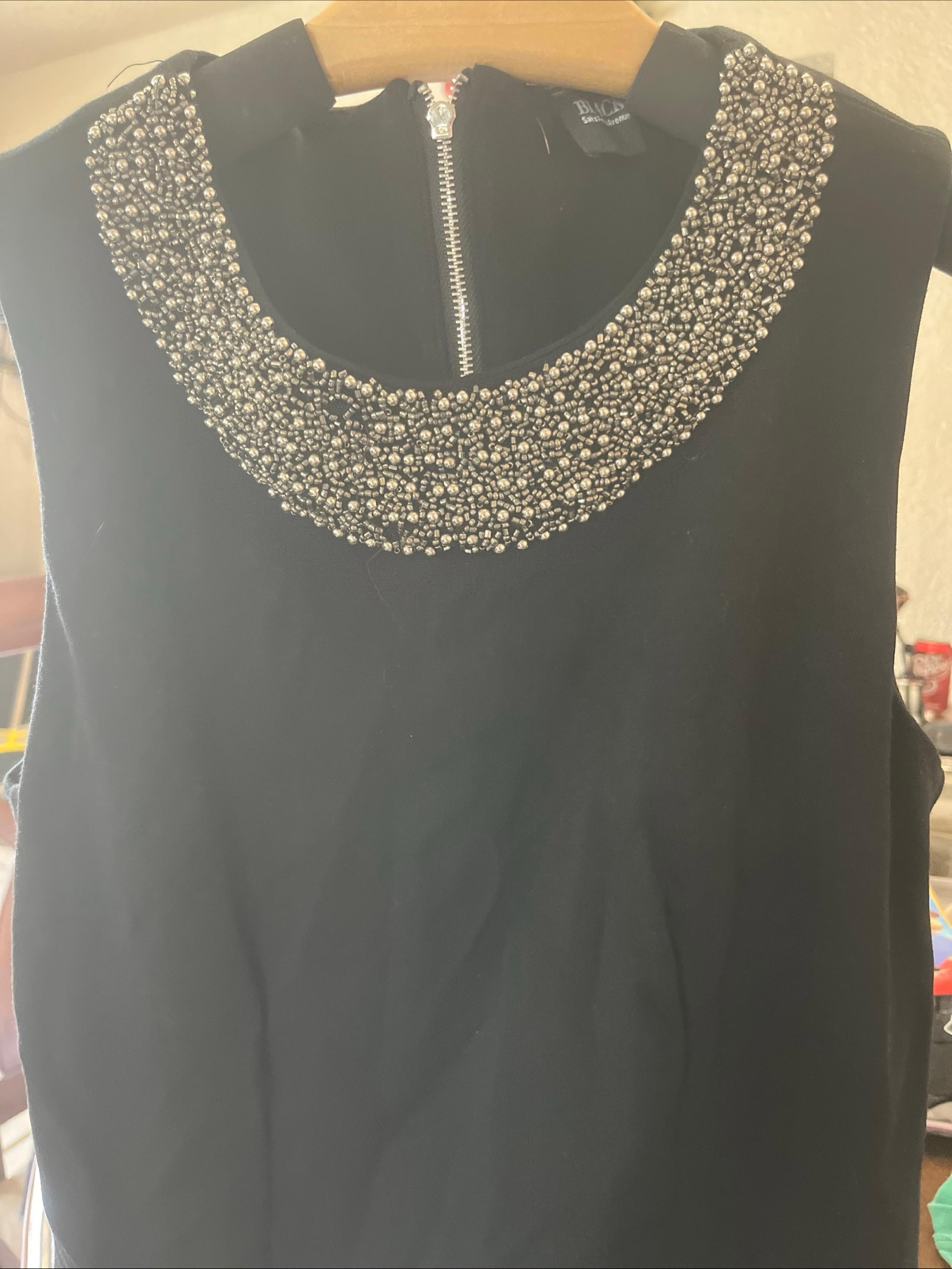 BLACK BY SAKS FIFTH AVENUE Womens Embellished Blouse Top Small
