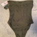Vince Camuto Seagreen Crochet Bandeau One Piece Swimsuit