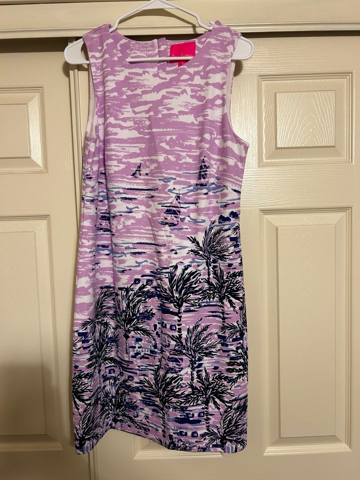 Lilly Pulitzer Gellar Purple Iris On The Horizon Pique Knit Shift Dress