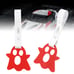 BRAND NEW 2PCS GHOST SHAPED RED JDM TSURIKAWA RING White Handle Strap Drift