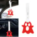 BRAND NEW 2PCS GHOST SHAPED RED JDM TSURIKAWA RING White Handle Strap Drift