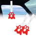 BRAND NEW 2PCS GHOST SHAPED RED JDM TSURIKAWA RING White Handle Strap Drift