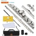Glory Closed Hole C Flute With Case, Tuning Rod and Cloth, Gloves, Nickel Siver