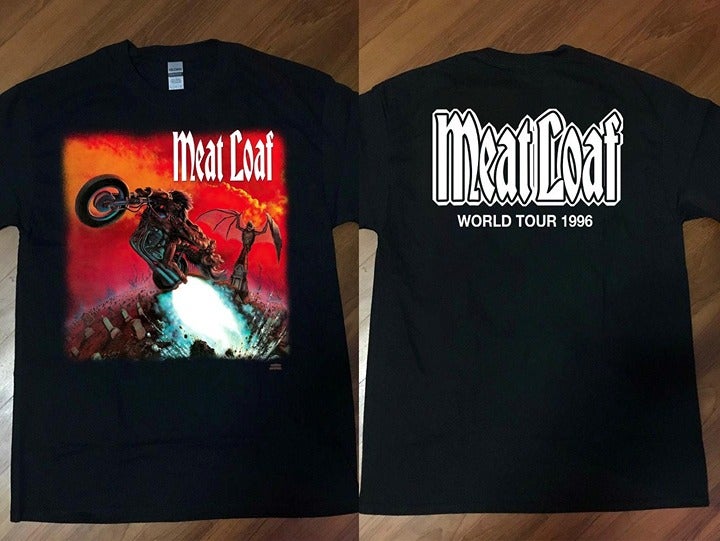 1996 Meat Loaf Bat Out Of Hell Tour T-Shirt Meat Loaf World Tour 1996 T-Shirt Me