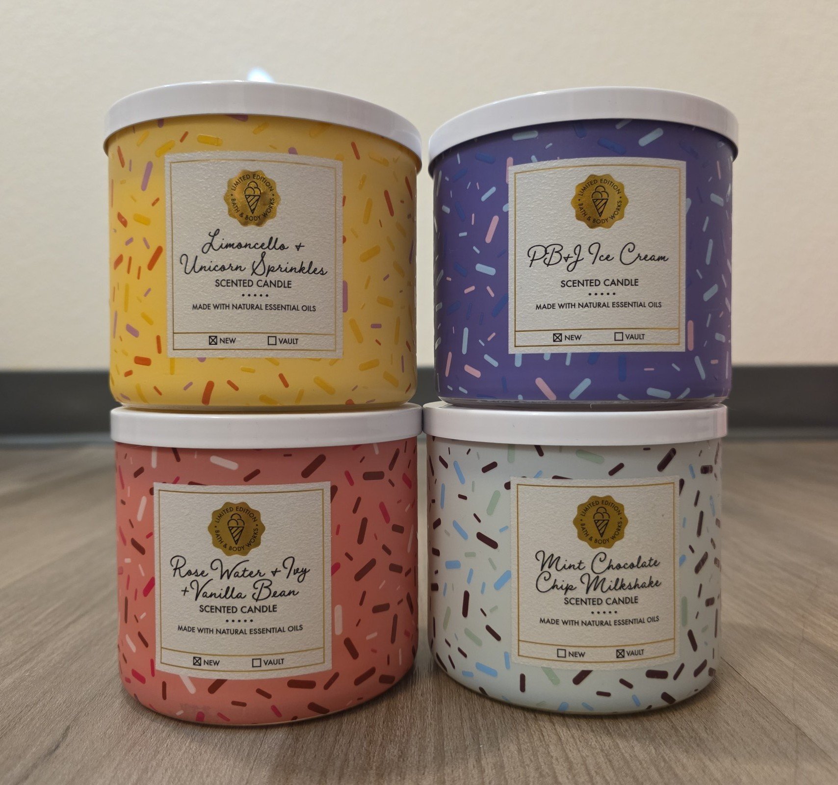 Bath And Body Works Limited Edition Ice Cream Candle Collection
