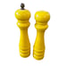 Vintage Japanese Yellow Wooden Salt & Pepper Shakers