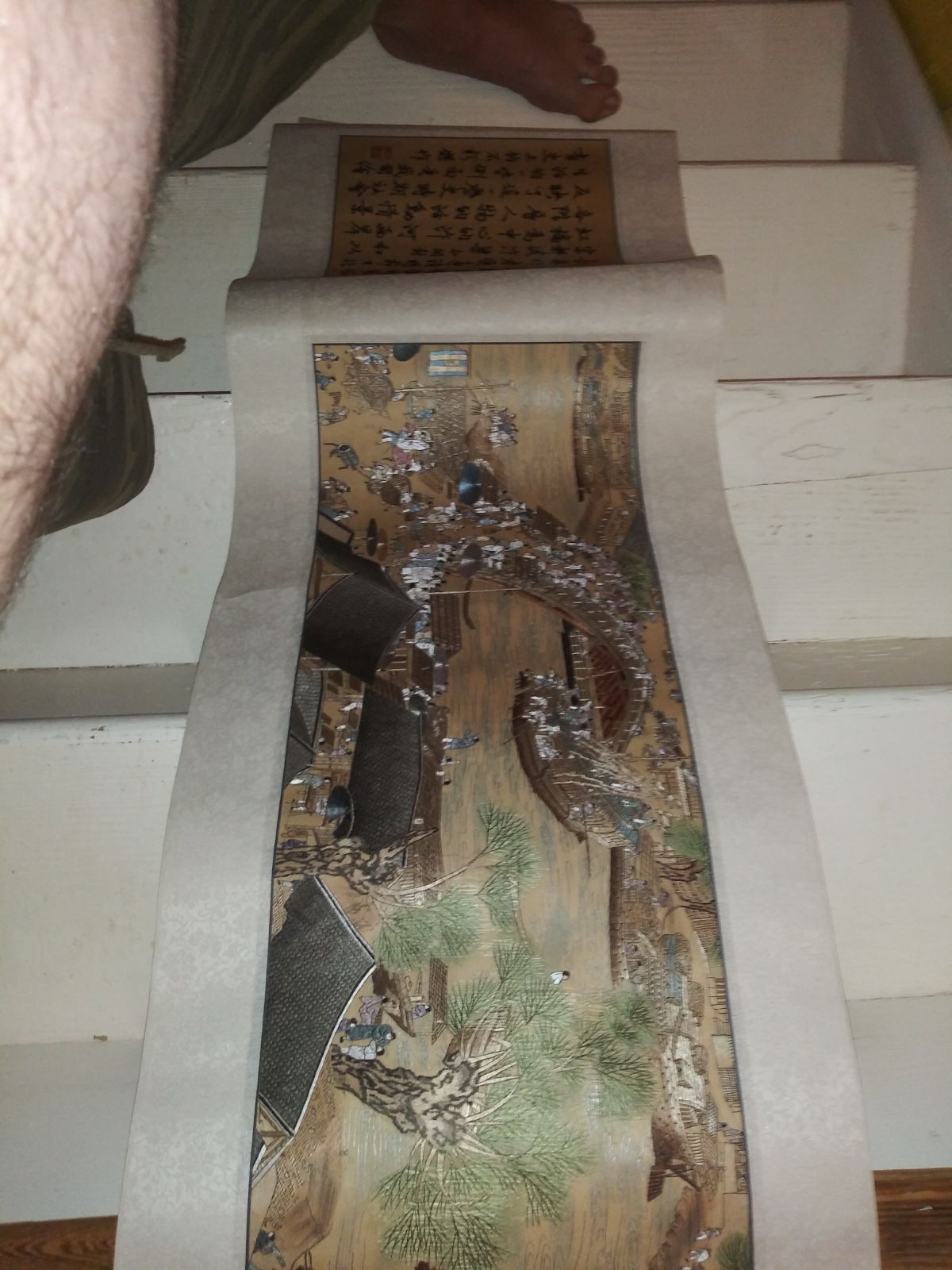 6 Foot Asian Silk Made Wall Scroll