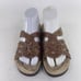 Abeo System Women’s Bevin Strappy Slide Shoes US 7 Brown Studded leather Sandals