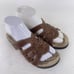 Abeo System Women’s Bevin Strappy Slide Shoes US 7 Brown Studded leather Sandals