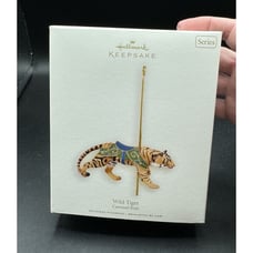 Brand New 2008 Hallmark Ornament Wild Tiger Carousel Ride 5 Series Christmas 24D