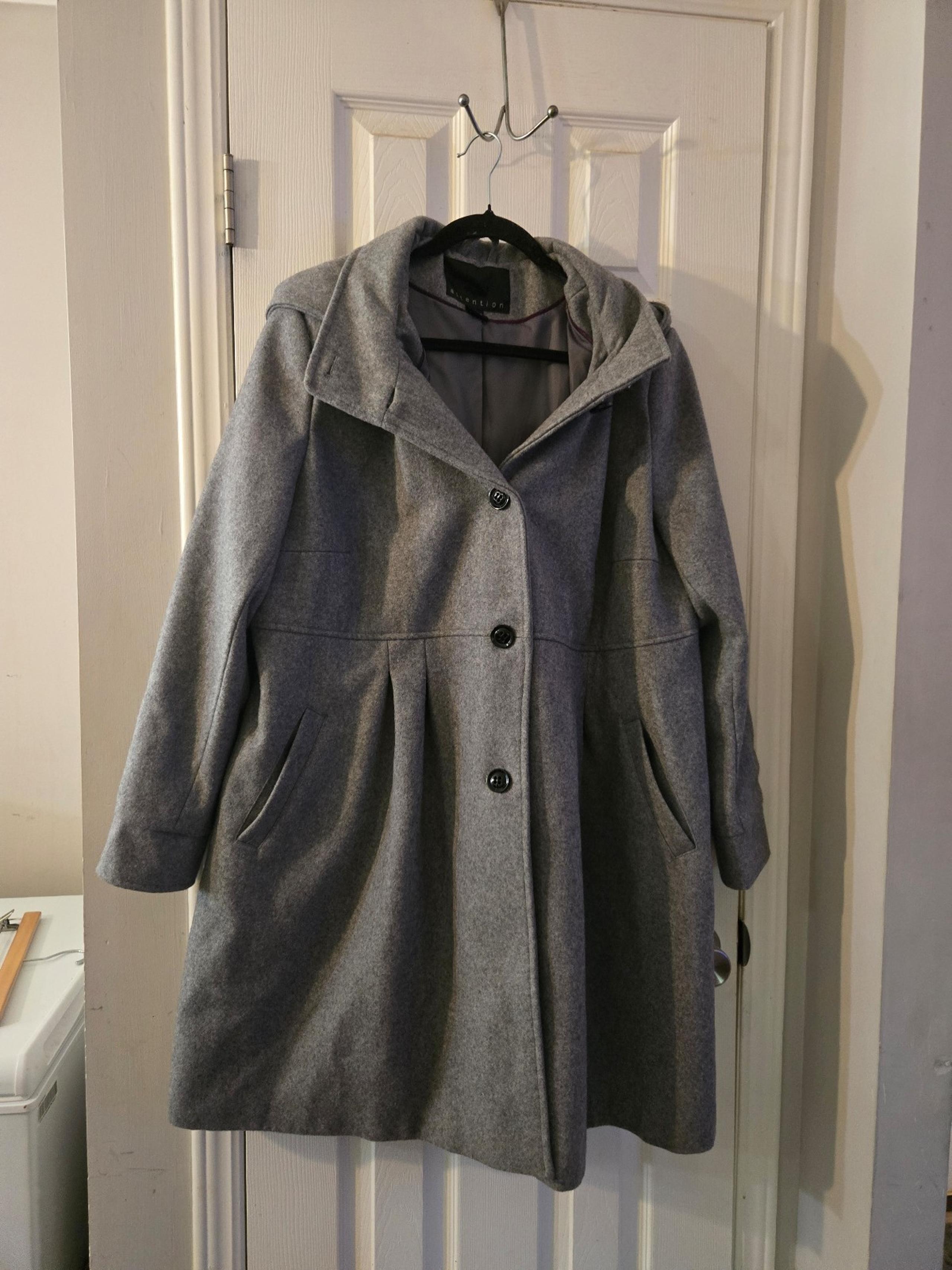 1x wool blend hooded coat