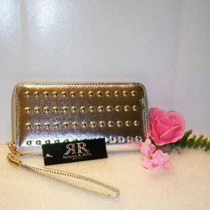 REBECCA & RIFKA Silver/Gold Wristlet NWT