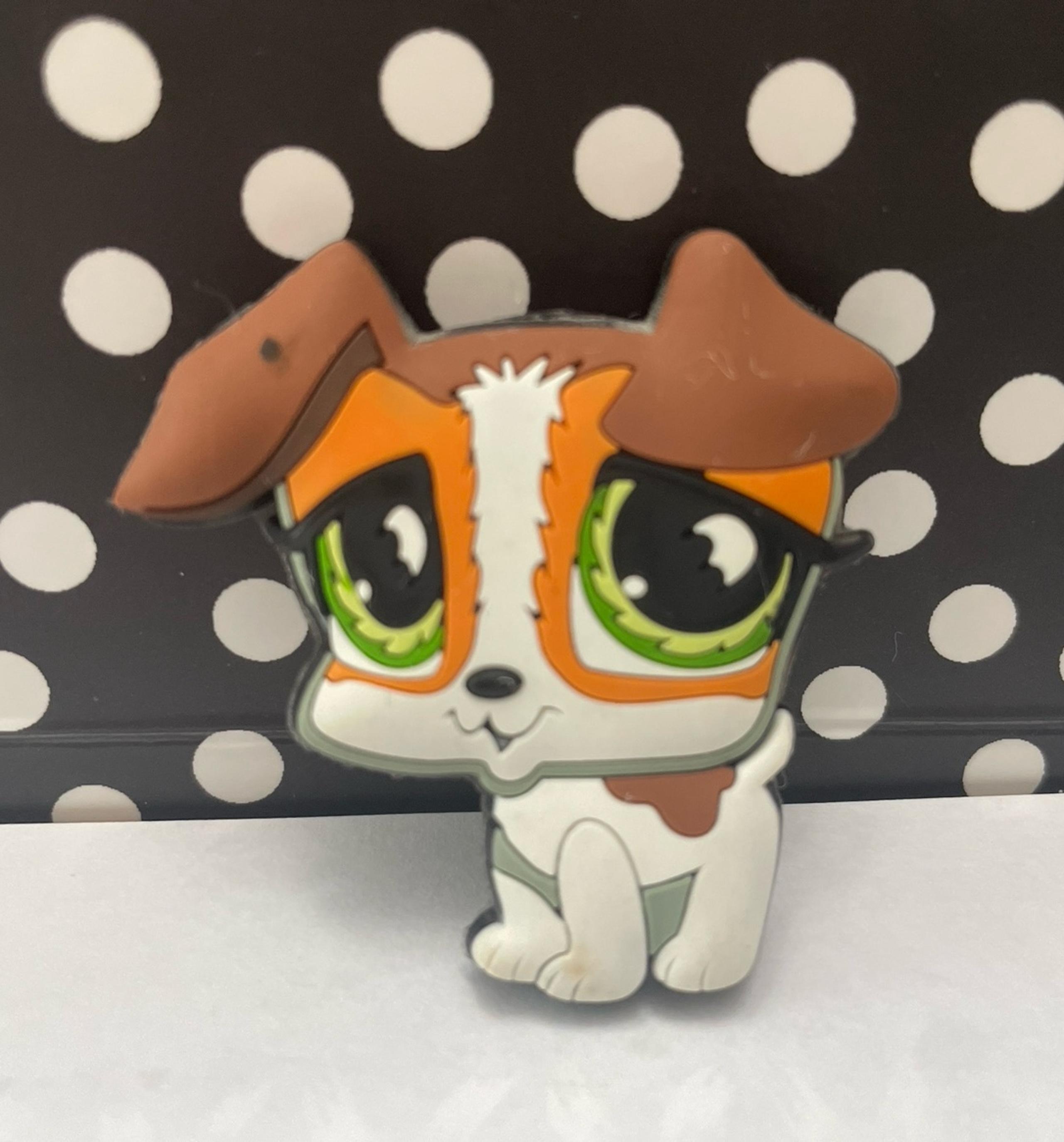 Littlest Pet Shop Fridge Locker Magnet LPS Merch Euro HTF Rare Jack Russell Dog