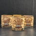 4 Vintage Bicentennial Rock or Lowball Glasses With 22 Karat Gold Trim