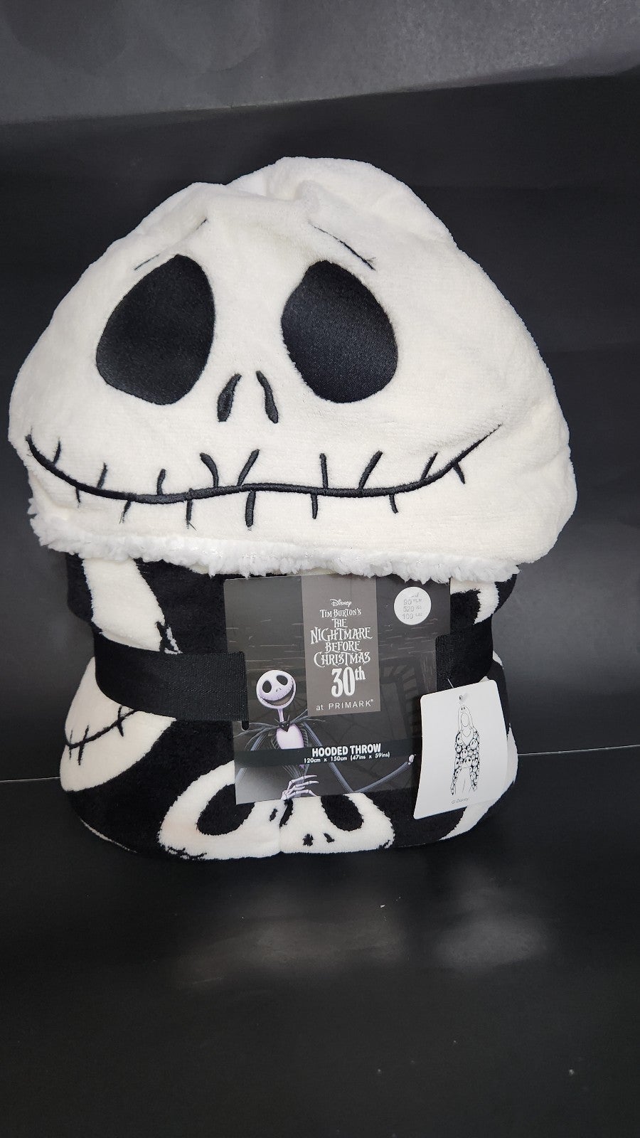 Nightmare Before Christmas Jack Skellington Hooded Throw Primark