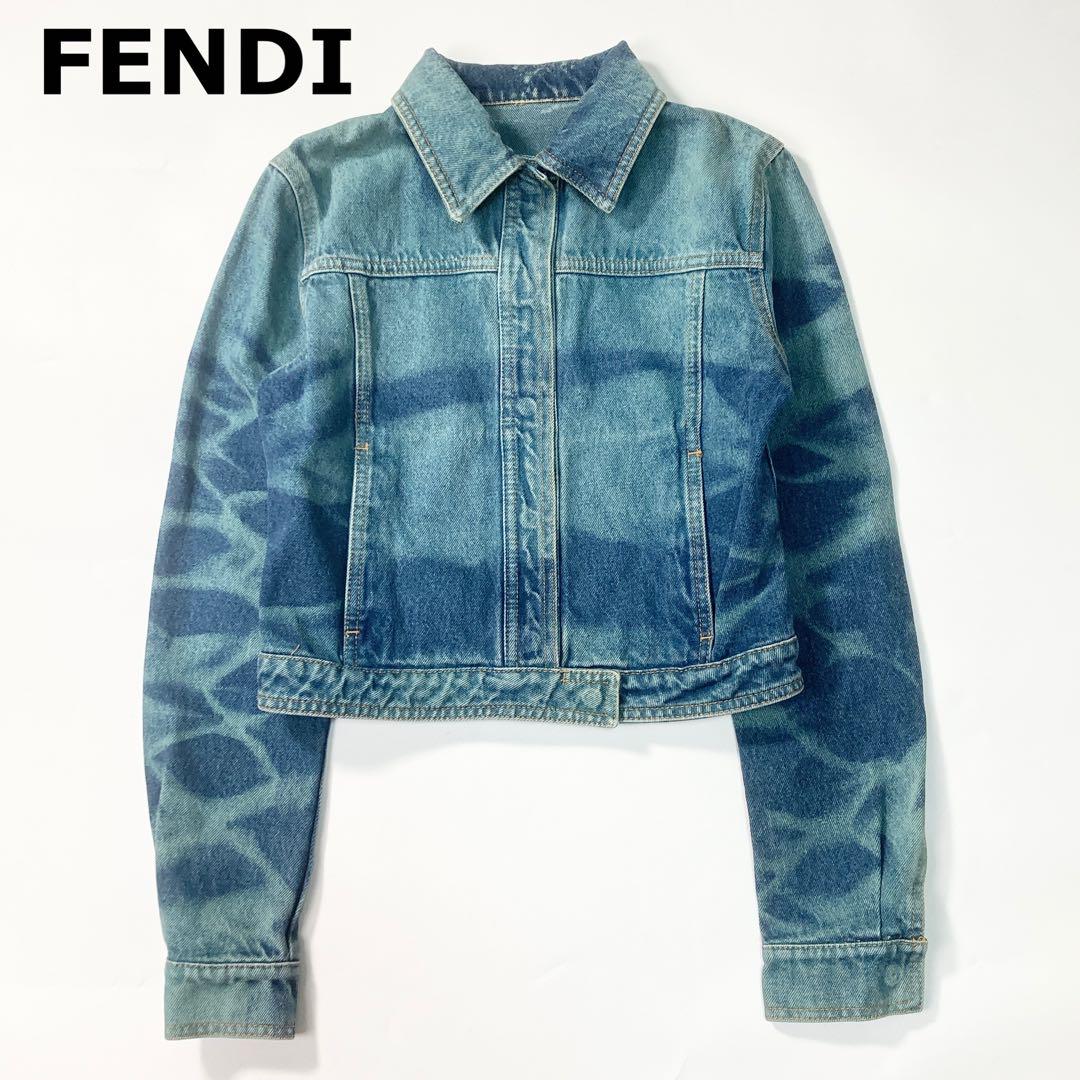 FENDI (フェンディ) Denim Jacket, Size 36 (S)