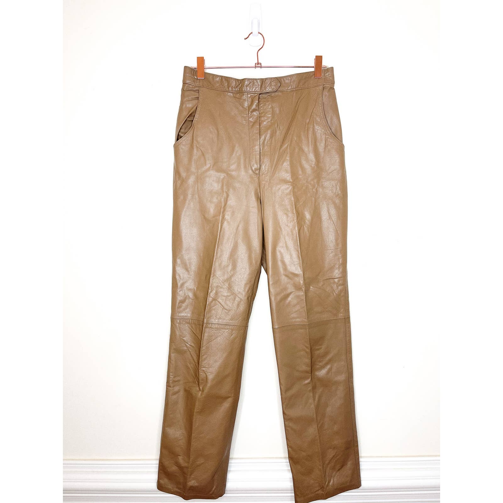 Vintage West Bay Sport Leathers Brown Leather Pants Size 10
