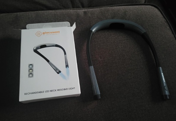 New Book Light, 3-Color & 6-Brightness Reading Light, Bendable Neck Light,