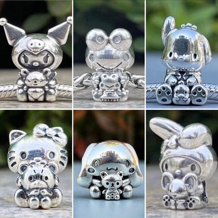 6pc Hello Kitty & Friends Charms 925 Silver charm for Pandora
