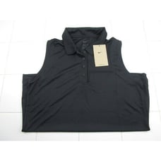 Nike Dri Fit Victory Sleeveless Golf Polo Black Women's Medium DH2312-010