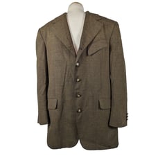 Giuseppe Fellici Men's 42R Herringbone Brown Blazer Sport Coat Pockets Canada