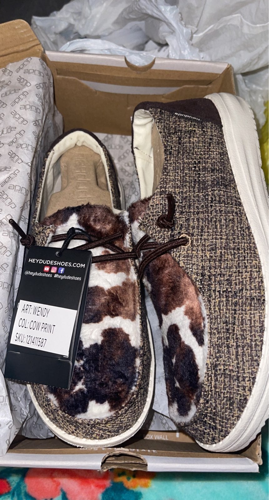 Hey Dudes Wendy Cow Print