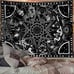12 Constellation Black & White Tapestry